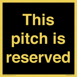 This pitch is reserved